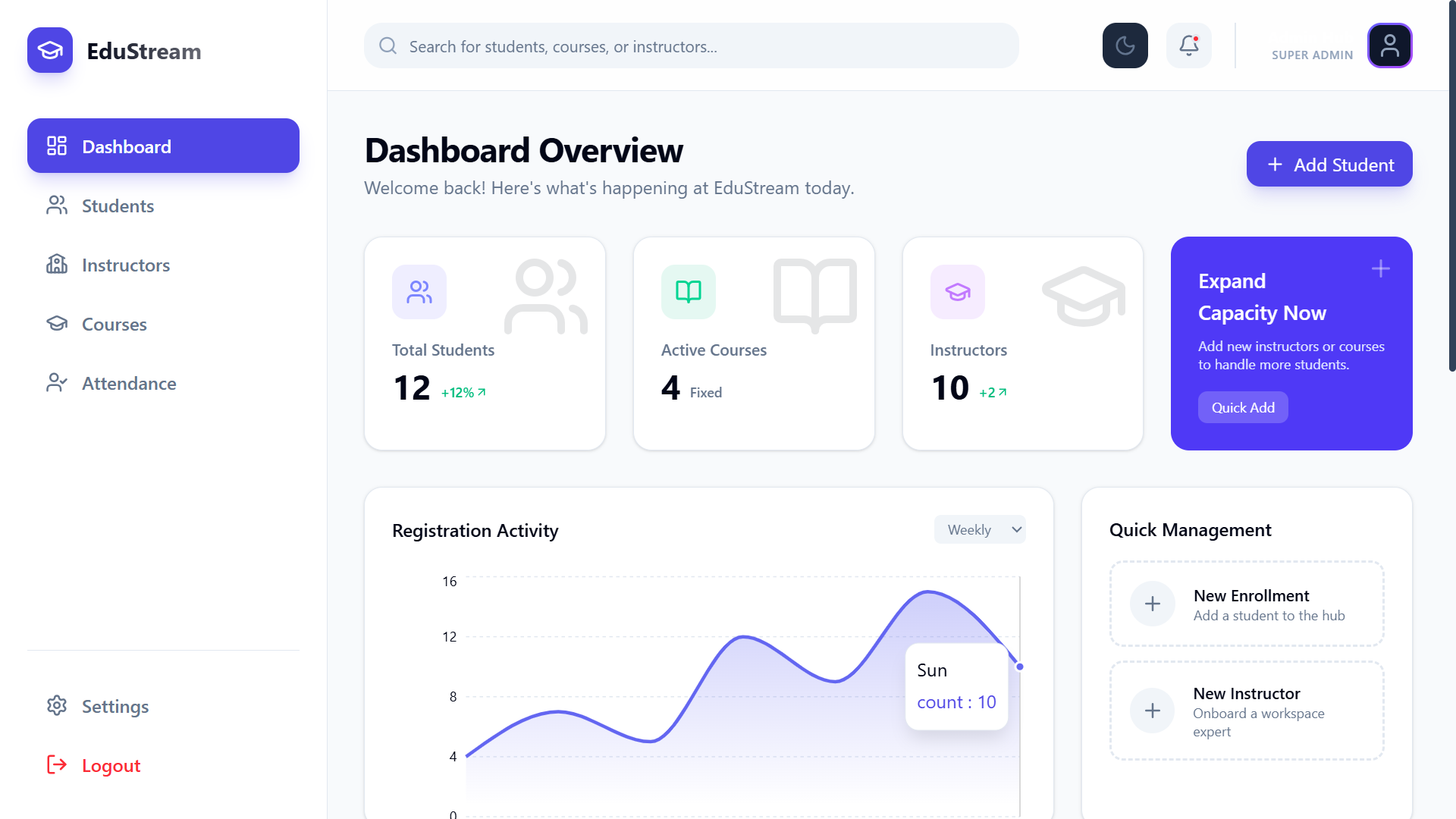 EduStream Dashboard