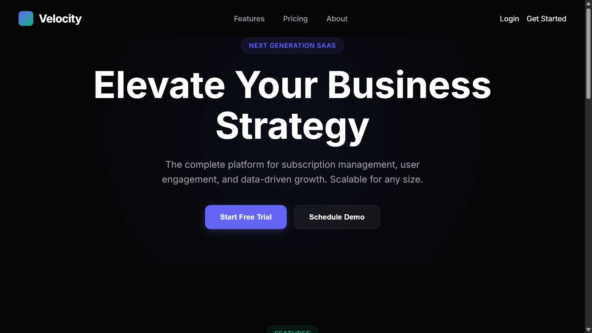 Velocity SaaS Subscription